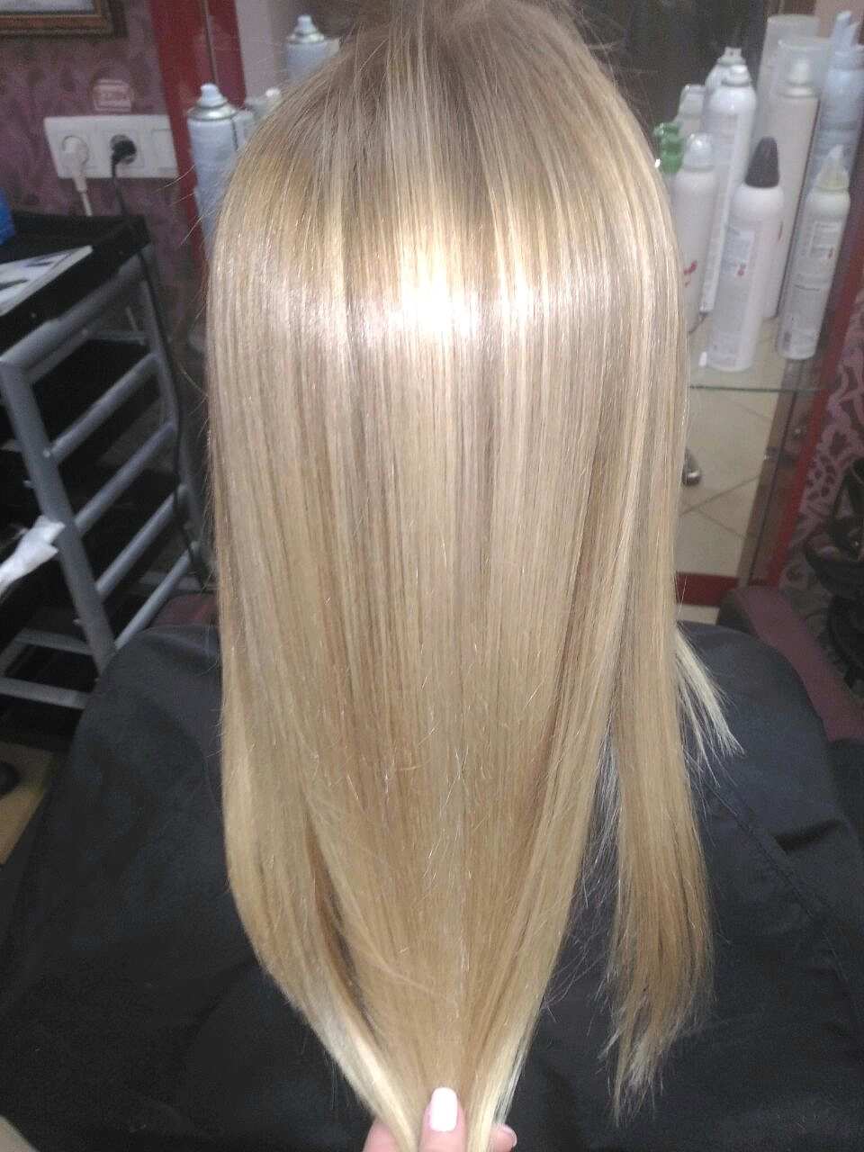 Колорирование волос в салоне Верди в Алматы Колорирование волос на светлые волосы